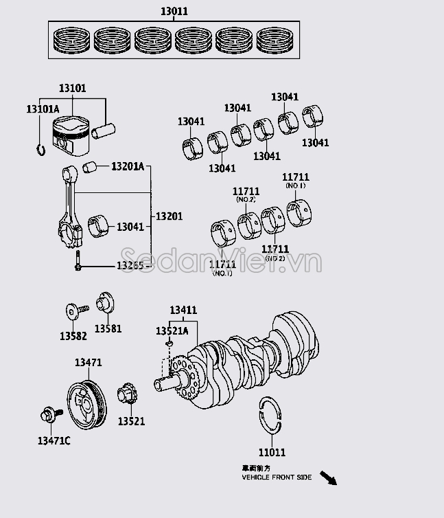 Bạc trục cơ 110710P06001