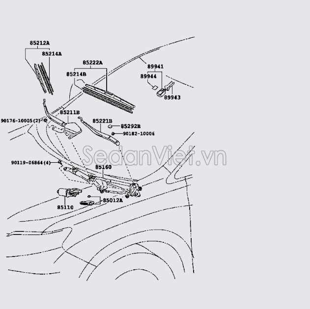 Cần gạt mưa Lexus RX450H 2010-2013