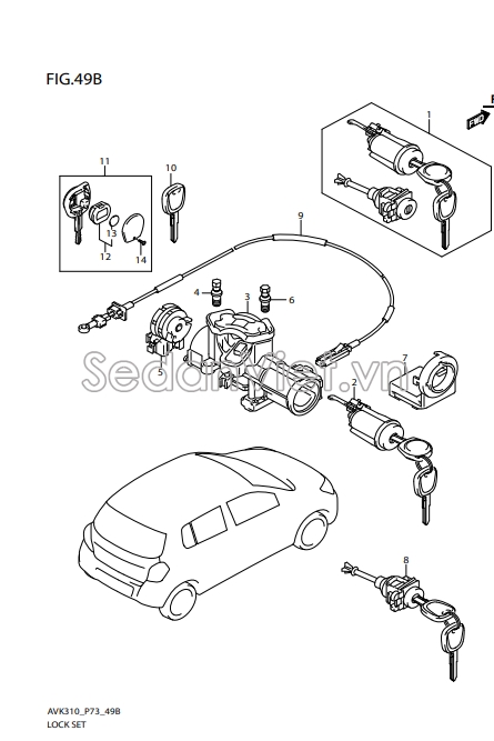 Giá đỡ ổ khóa 3710184M10000