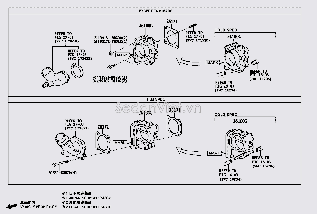 Cụm bướm ga 261000E020