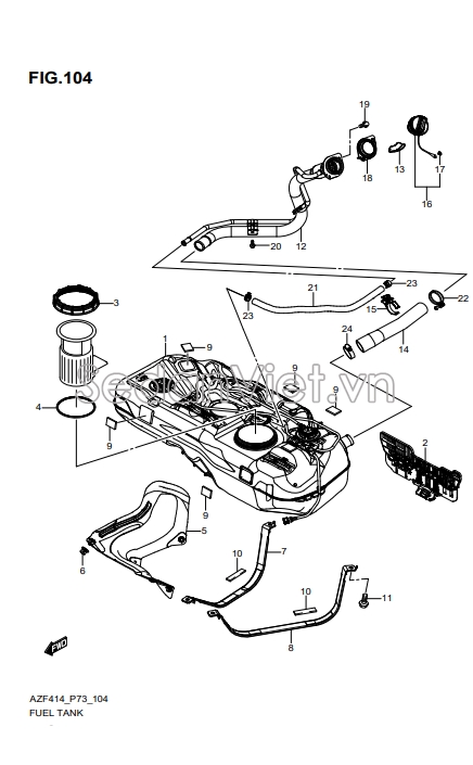 Nắp bình xăng trong 8926077K01000