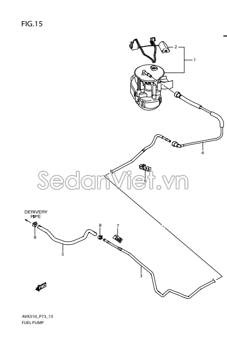 Ống dẫn xăng vào bình xăng 1581284M01000