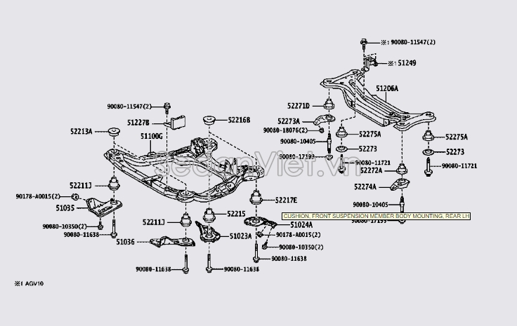 Giá đỡ động cơ 511000T010