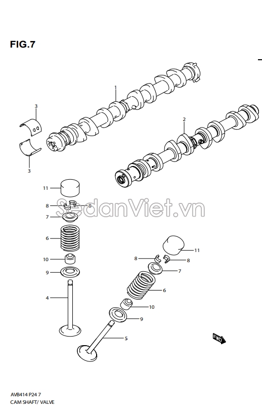 Trục cam xả 1272179PB0000