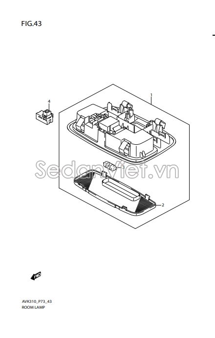 Vỏ đèn trần 3621276M20000