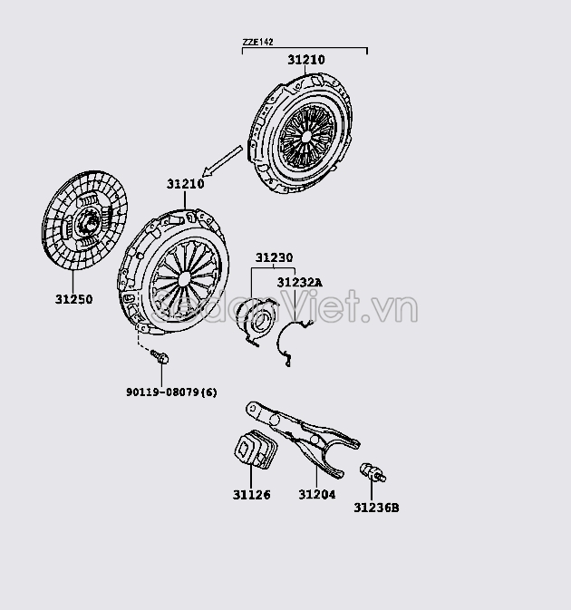 Cao xu chụp bụi càng đẩy bi tê 3112612051