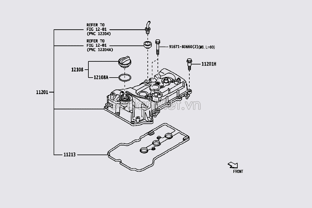 Nắp che giàn cam 11210B1041