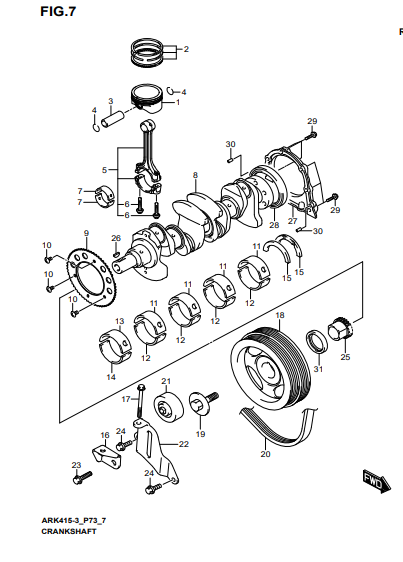 Bạc trục cơ 12341B77M00N0A0