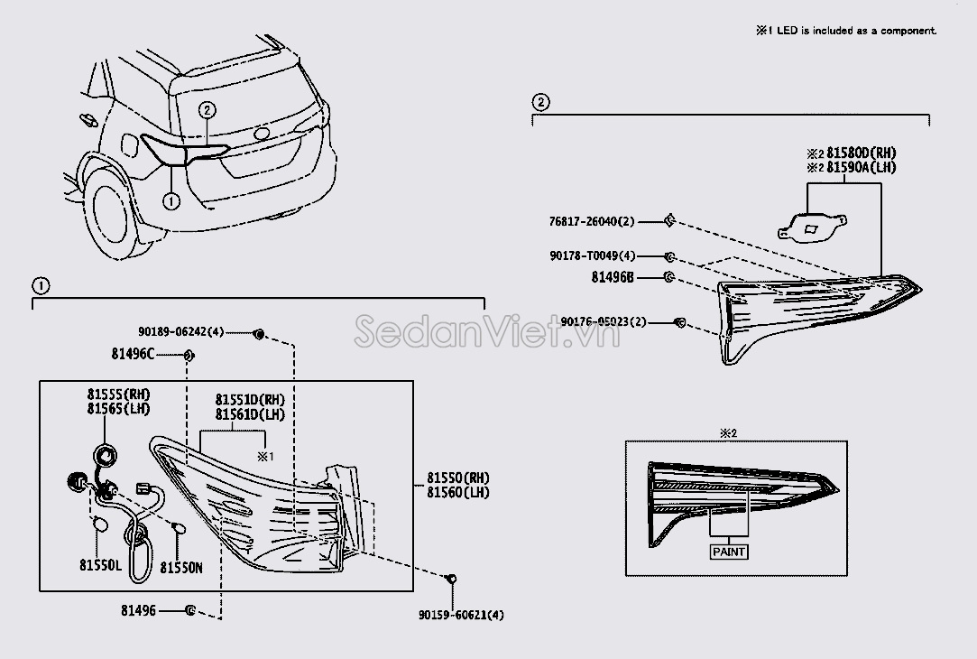 Đèn hậu 815610K530