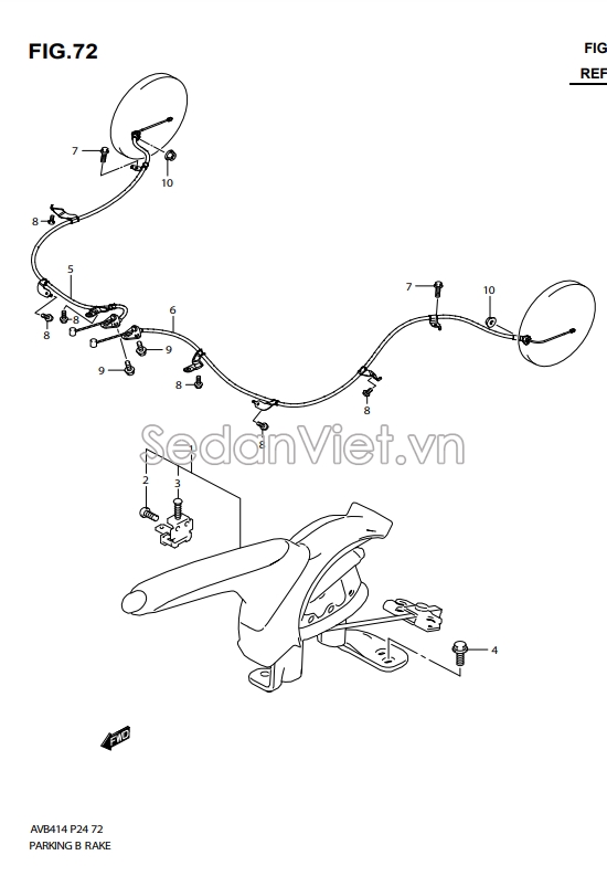 Cần phanh tay 5410084M10C48