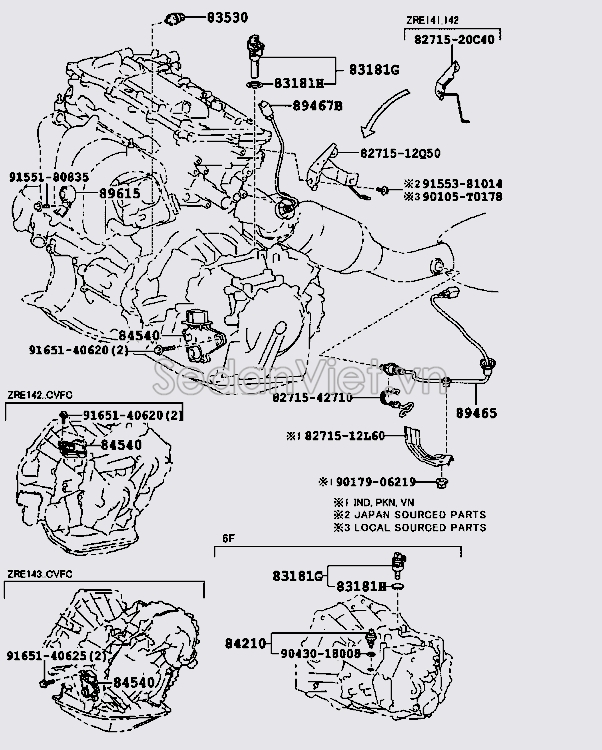 Công tắc chuyển số 8454046010