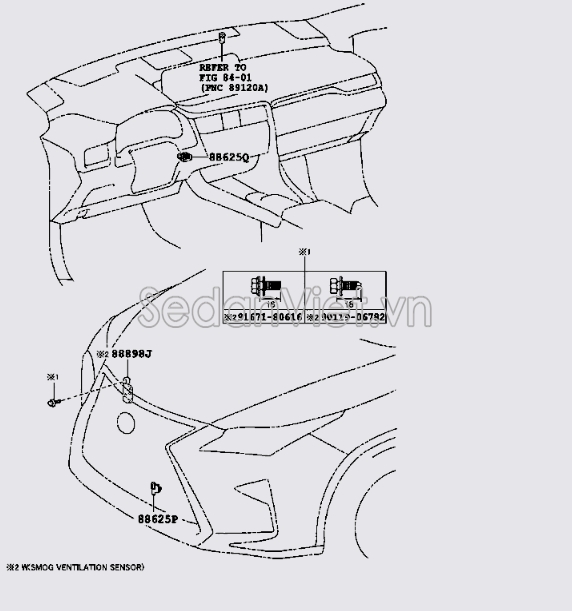 Cảm biến nhiệt độ trong xe Toyota Camry 2009-2012