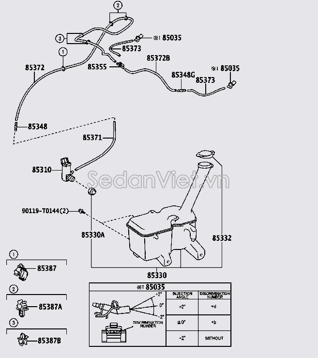 Nắp bình nước rửa kính 8531602630