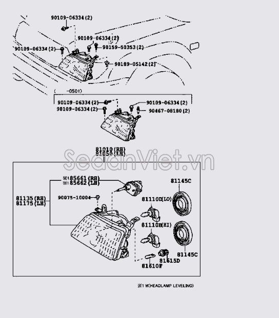 Mô tơ nâng hạ đèn pha 8566122010