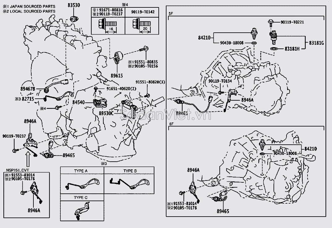 Công tắc báo lùi 84210