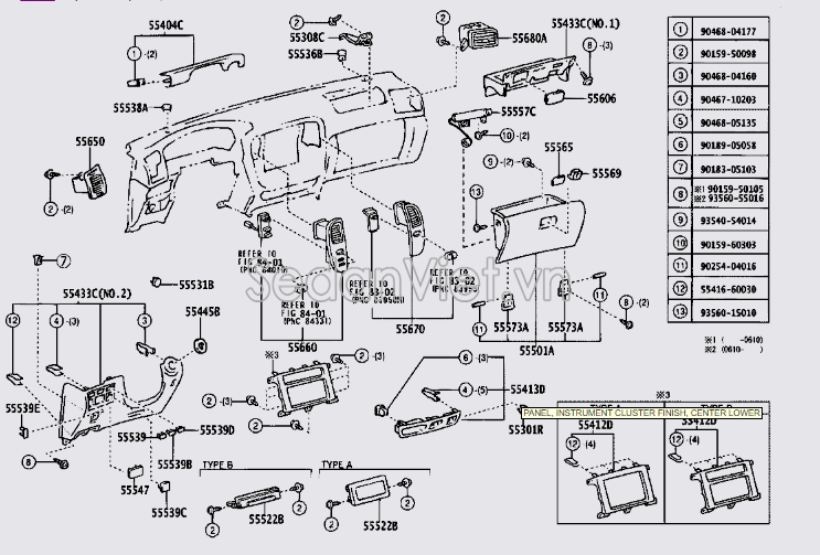 Cốp đựng đồ trong xe 5550160141A1