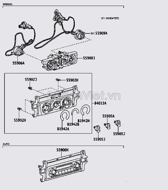 Dây chỉnh công tắc điều hòa 559090K060