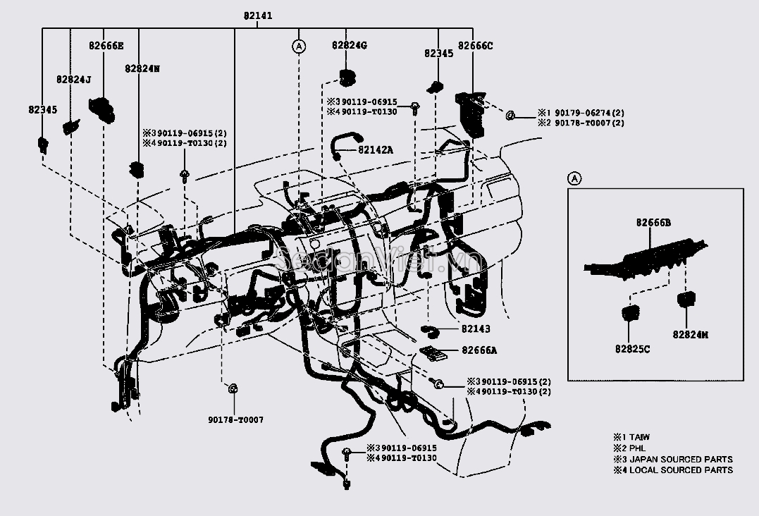 Dây điện khoang táp lô 821410XJ20