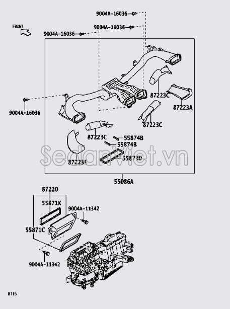 Ống chia gió điều hòa 87220BZ440