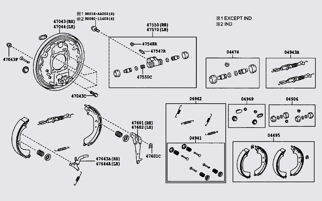 Mâm dừng phanh 470440K100