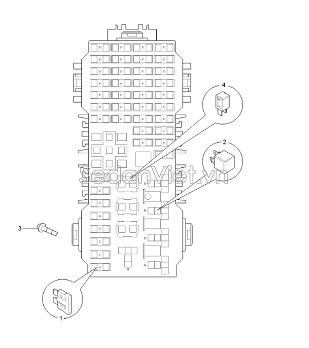 Hộp cầu chì trong xe 10006336