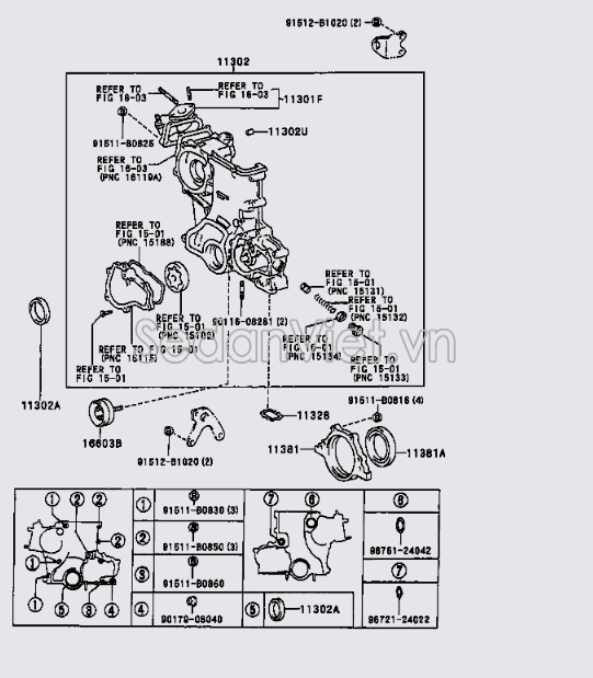 Bơm nước động cơ 1131066020