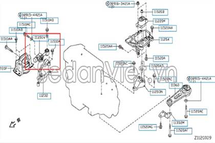 Chân giằng đầu máy số 8 11350ED800