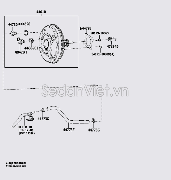 Bầu trợ lực phanh 4461048451