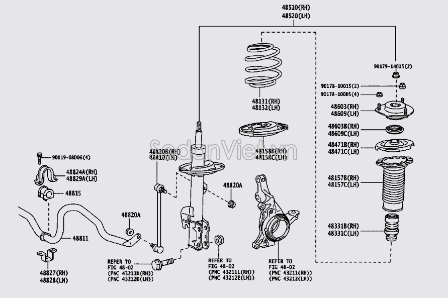 Chụp bụi giảm xóc trước Lexus RX450H 2009-2012