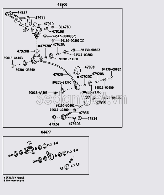 Van chia dầu phanh 4790026570