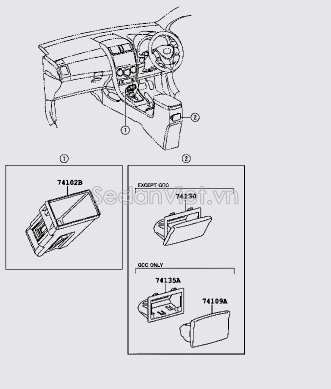 Hộp đựng rác cửa sau 7413002100E0