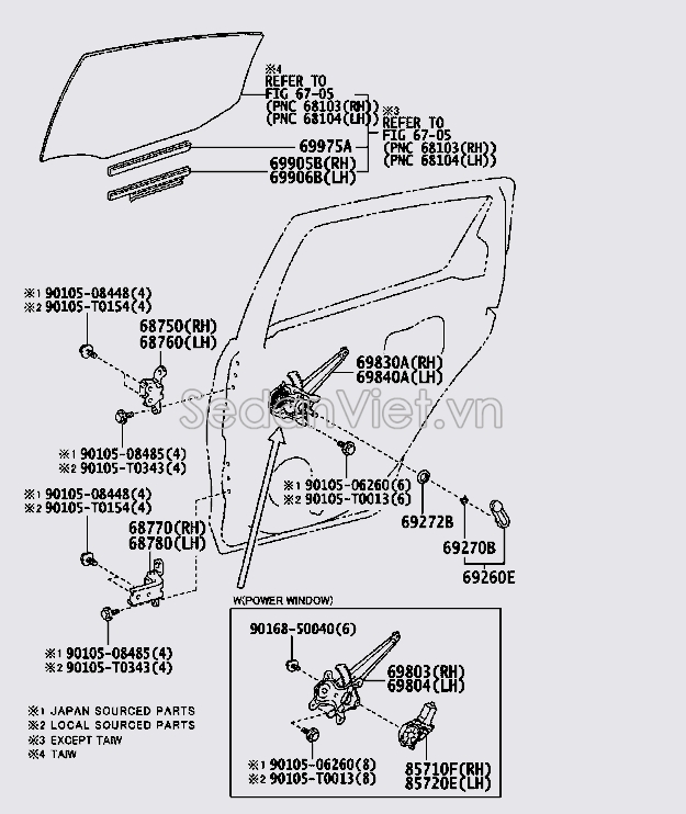 Mô tơ lên xuống kính cánh cửa 857100D520