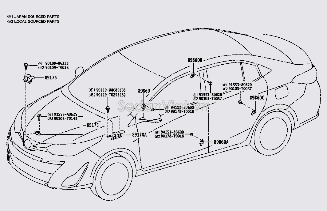 Hộp điều khiển túi khí 891700DB10