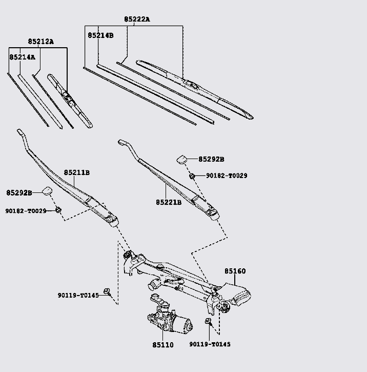 Mô tơ gạt mưa trước 851100K120