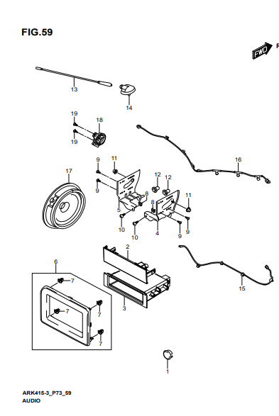 Đế ăng ten 39253B77M00N000