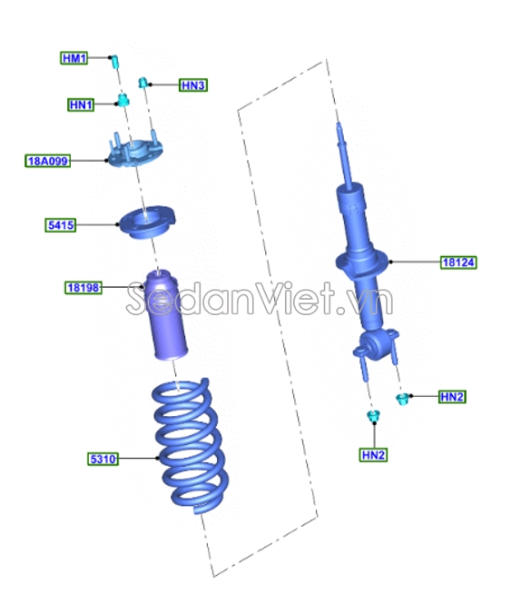 Giảm xóc trước MB3Z18124AD