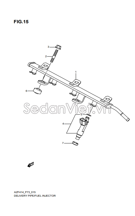 Thanh ray nhiên liệu 1573073K00000