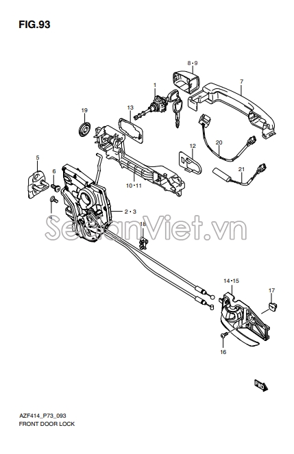 Ổ khóa ngậm cánh cửa trước 8220271LD1000