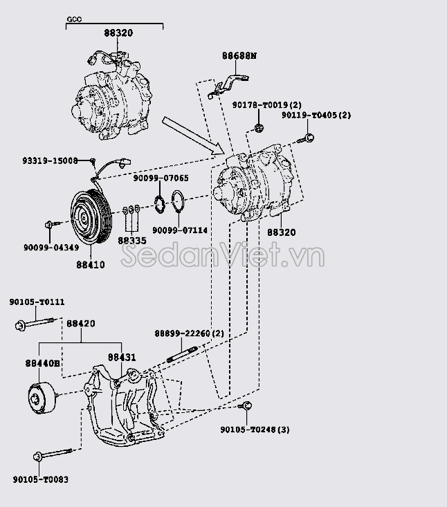 Giá bắt lốc điều hòa 884310K210