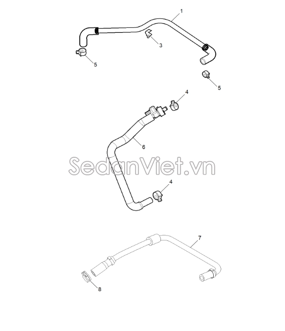 Ống thông hơi nắp che giàn cam 10252979