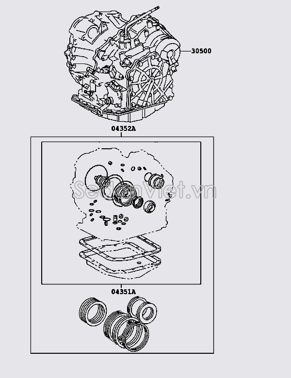 Hộp số tổng thành 3050042190