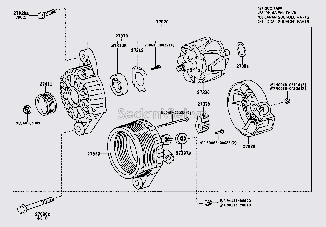 Tiết chế máy phát điện 273600D200