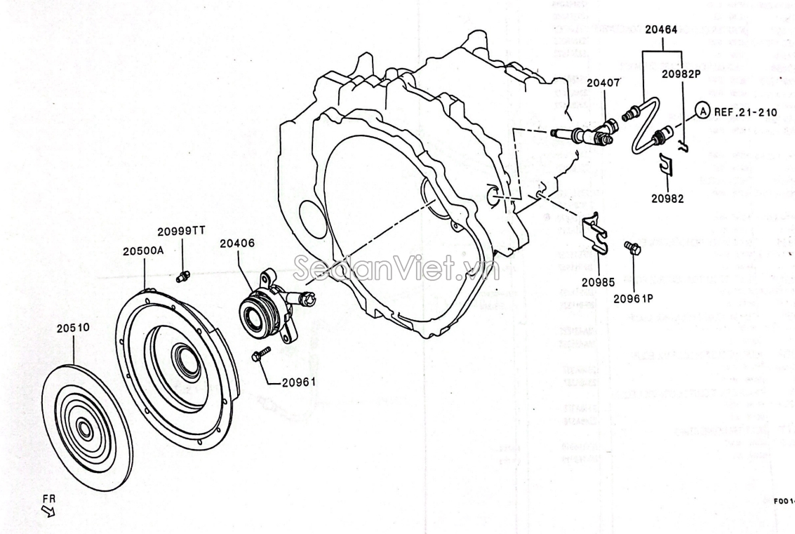 Ống dẫn dầu vào bi tê 2324A023