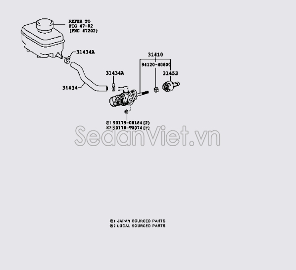 Ống dẫn dầu từ bình dầu xuống tổng côn 3143426300