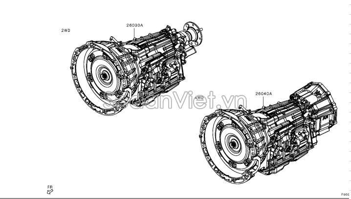 Hộp số tổng thành Mitsubishi Triton 2024-2025