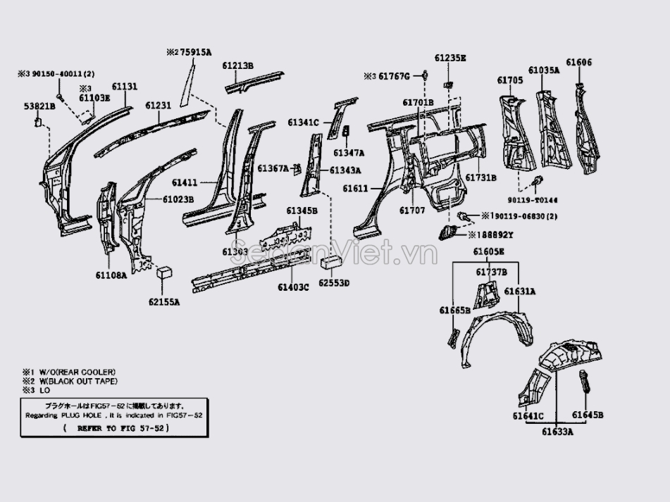 Tôn trụ giữa lớp 611310K100