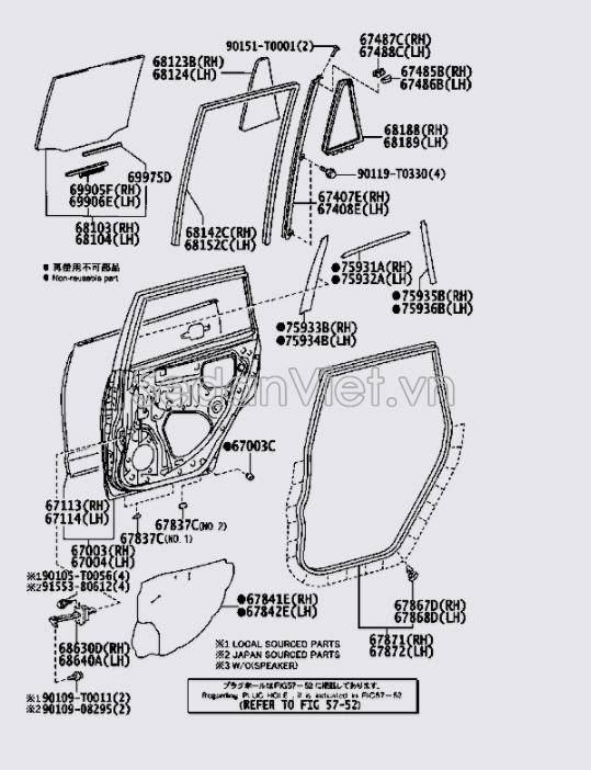 Cánh cửa sau 671140K030