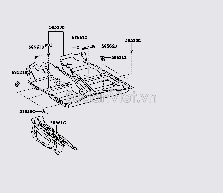 Ốp che cốp hậu 5851002D00E0