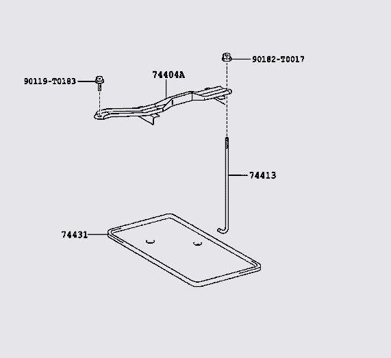 Giá đỡ bình ắc quy 7443104070