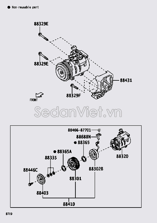 Rotor lốc điều hòa 88412BZ150